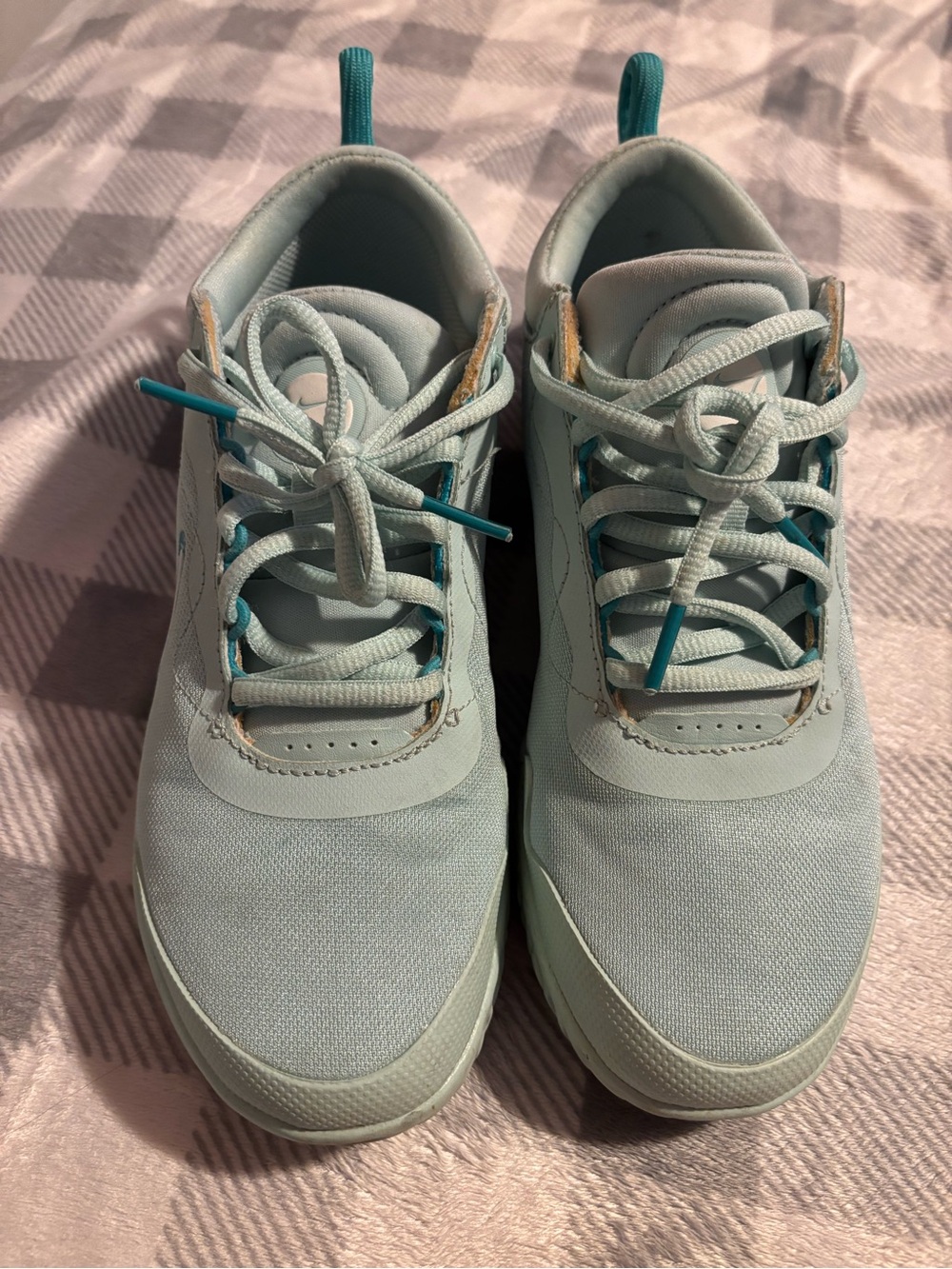 Nike Light Aqua and Turquoise Court Pro Sneakers